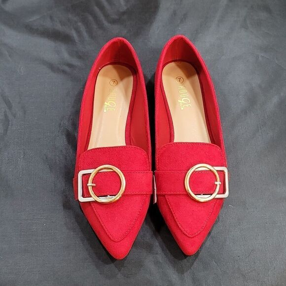 BRAND NEW ROUGE HELIUM JUSTIFY  POINTY TOE COMFORTABLE FAUX SUEDE BALLET FLAT - Picture 2 of 15
